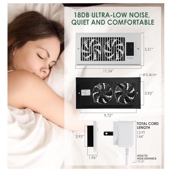 Vallisco White Vent Fan with Remote - Picture 5 of 8